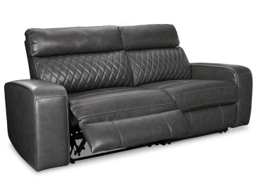 Samperstone 2-Piece Power Reclining Sectional Loveseat - Gray