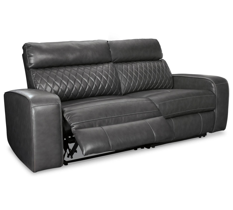 Samperstone 2-Piece Power Reclining Sectional Loveseat - Gray