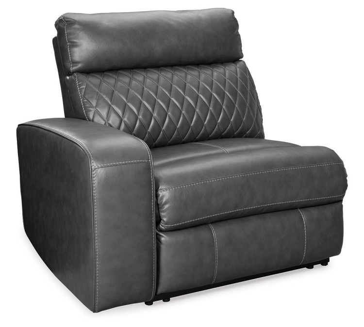 Samperstone 2-Piece Power Reclining Sectional Loveseat - Gray