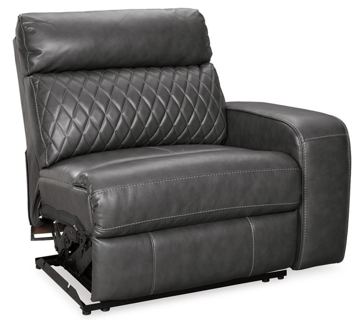 Samperstone 2-Piece Power Reclining Sectional Loveseat - Gray
