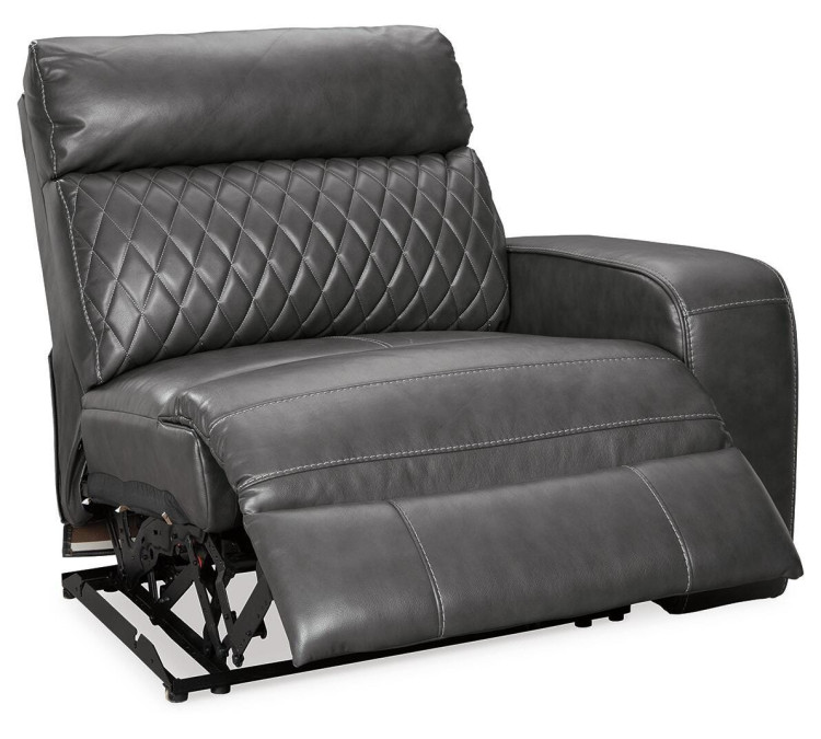 Samperstone 2-Piece Power Reclining Sectional Loveseat - Gray