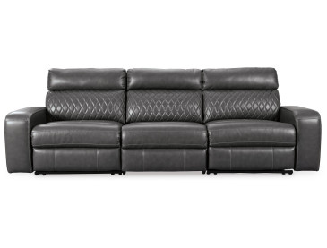 Samperstone 3-Piece Power Reclining Sectional Sofa - Gray