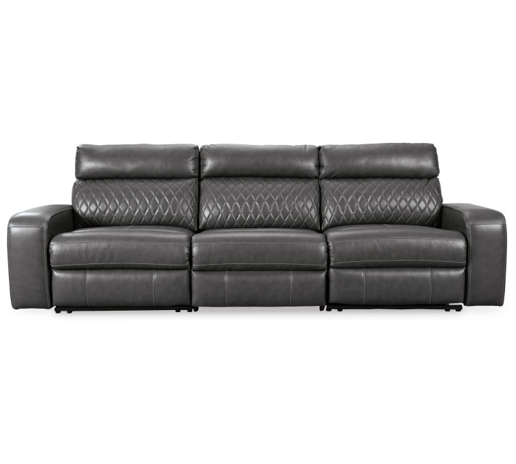Samperstone 3-Piece Power Reclining Sectional Sofa - Gray