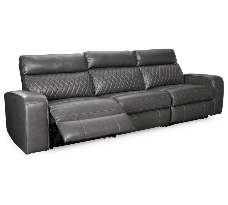 Samperstone 3-Piece Power Reclining Sectional Sofa - Gray