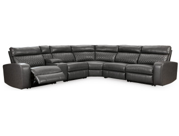 Samperstone 6-Piece Power Reclining Sectional - Gray