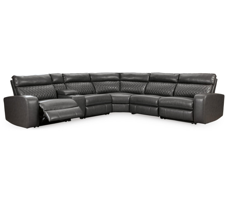 Samperstone 6-Piece Power Reclining Sectional - Gray