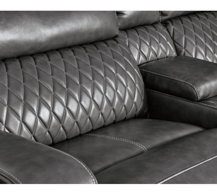 Samperstone 6-Piece Power Reclining Sectional - Gray