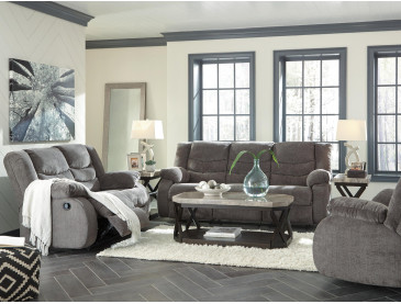 Tulen Sofa, Loveseat and Recliner - Gray