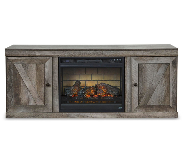 Wynnlow TV Stand with Electric Fireplace - Gray