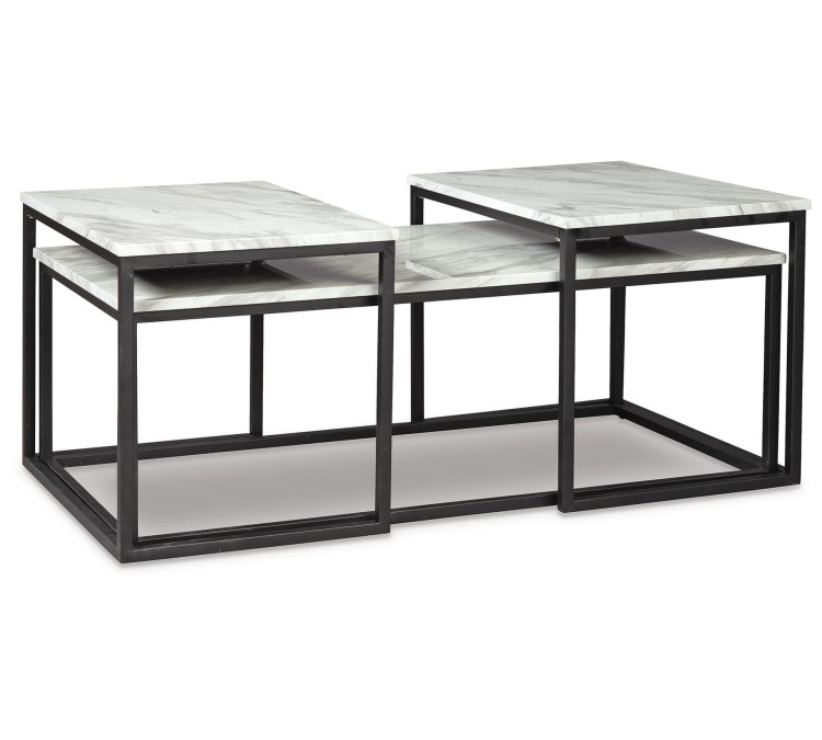 Donnesta Table (Set of 3) - Gray/Black