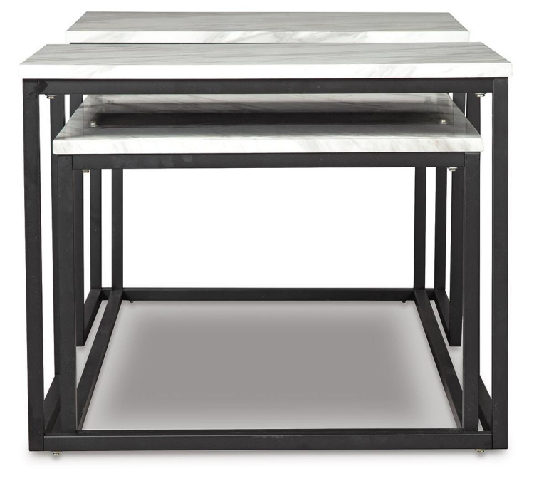 Donnesta Table (Set of 3) - Gray/Black