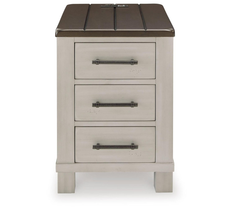 Darborn Chairside End Table - Gray/Brown