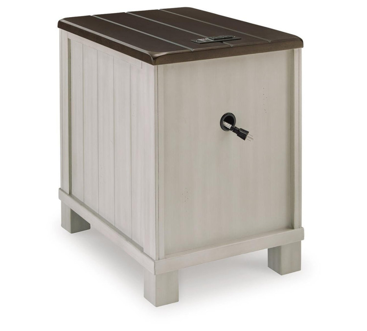 Darborn Chairside End Table - Gray/Brown