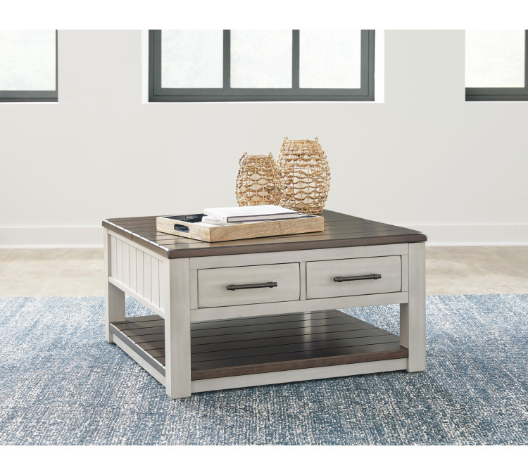 Darborn Lift-Top Coffee Table - Gray/Brown