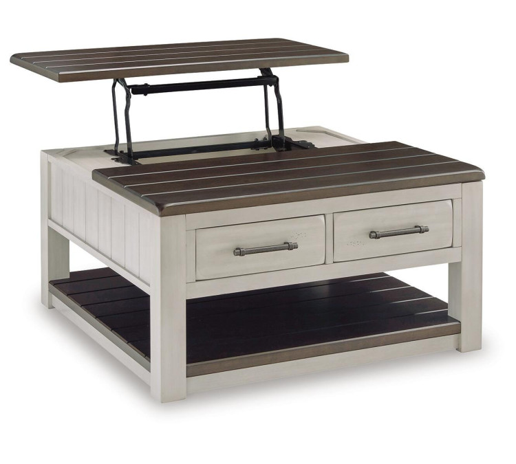 Darborn Lift-Top Coffee Table - Gray/Brown