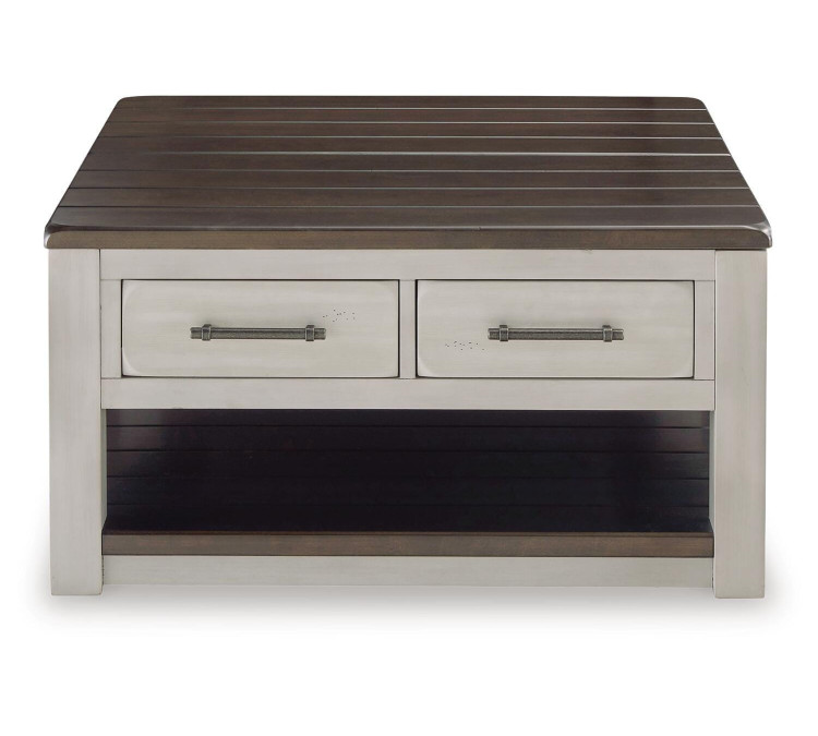 Darborn Lift-Top Coffee Table - Gray/Brown