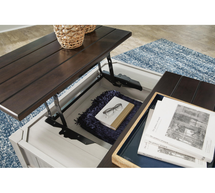 Darborn Lift-Top Coffee Table - Gray/Brown