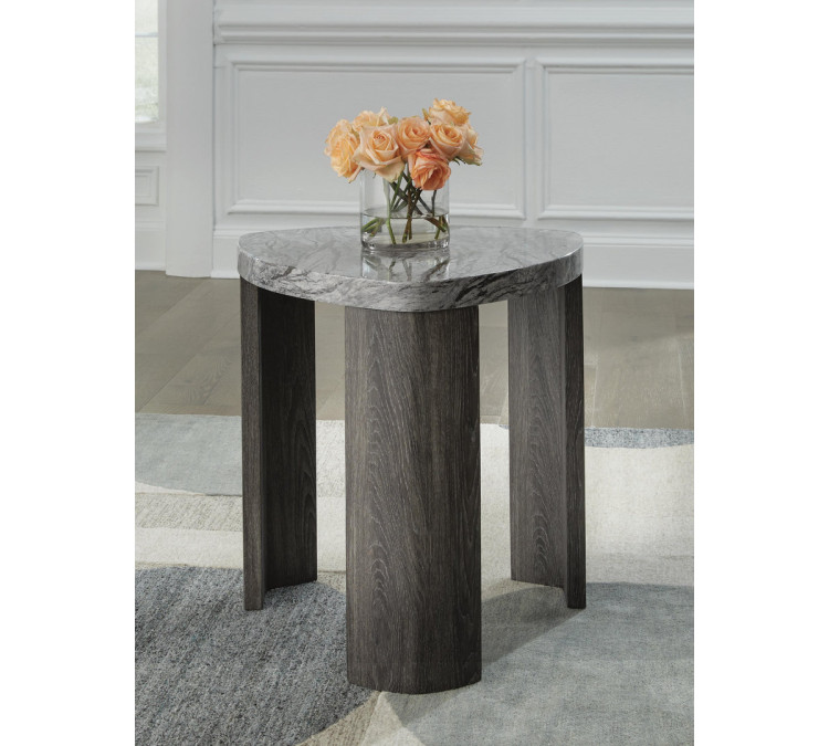 Surmour End Table - Gray/Brown