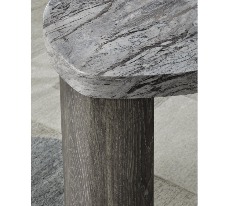 Surmour End Table - Gray/Brown