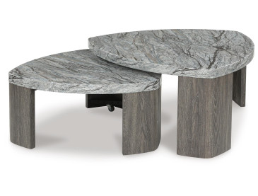 Surmour Stacked Coffee Table - Gray/Brown