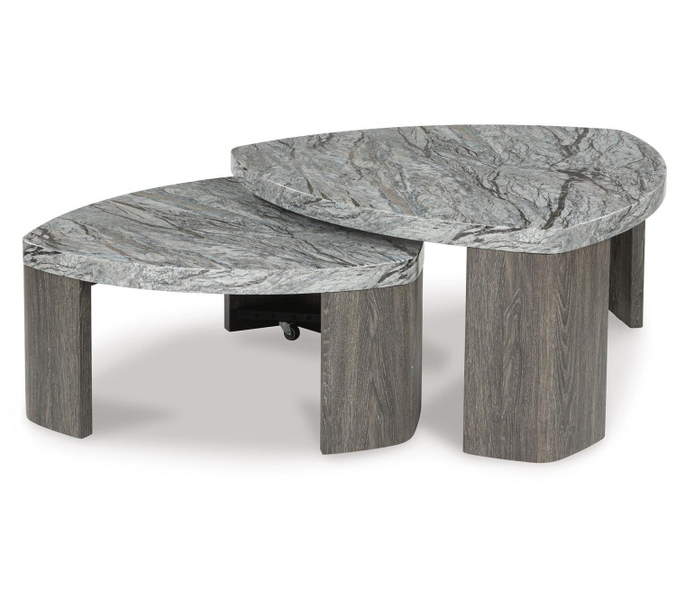 Surmour Stacked Coffee Table - Gray/Brown