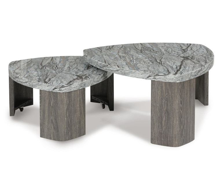Surmour Stacked Coffee Table - Gray/Brown