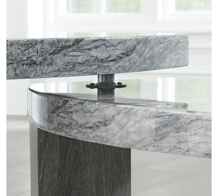 Surmour Stacked Coffee Table - Gray/Brown