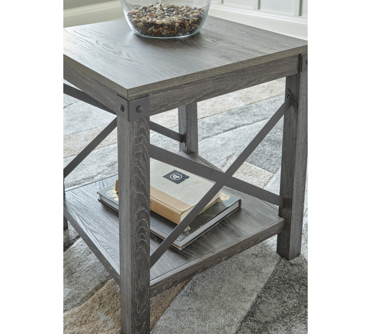 Freedan End Table - Grayish Brown