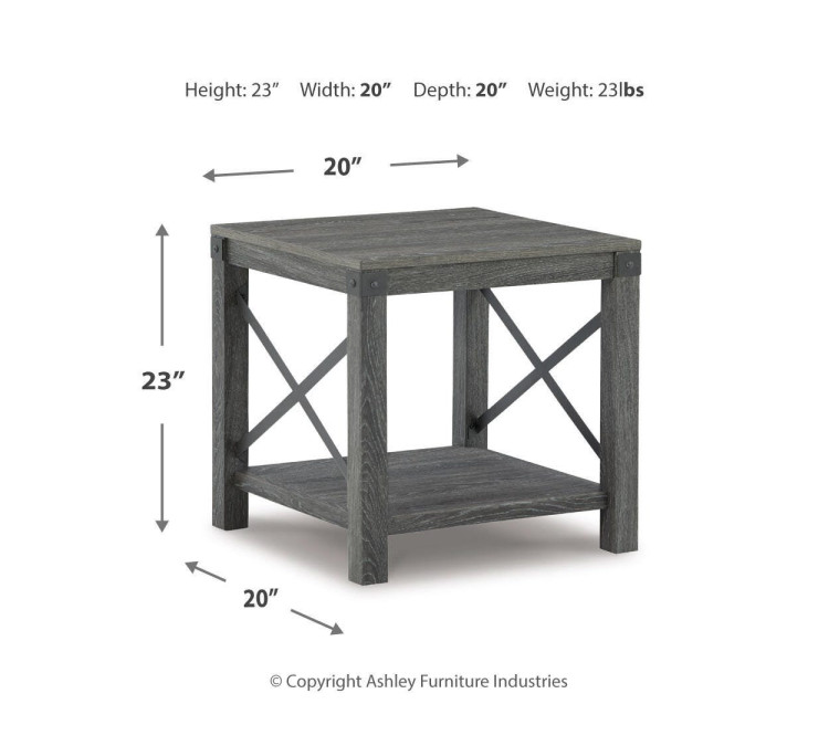 Freedan End Table - Grayish Brown