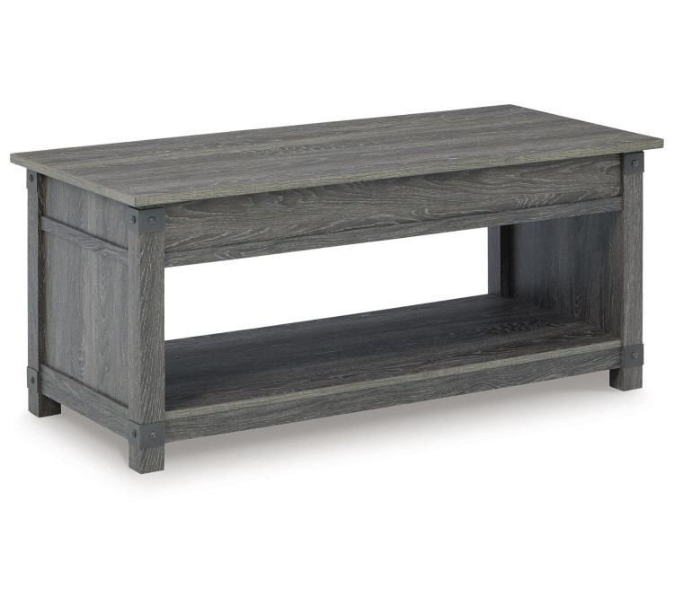 Freedan Lift-Top Coffee Table - Grayish Brown