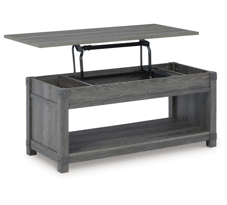 Freedan Lift-Top Coffee Table - Grayish Brown