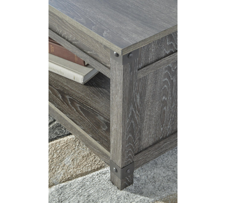 Freedan Lift-Top Coffee Table - Grayish Brown