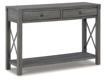 Freedan Sofa/Console Table - Grayish Brown