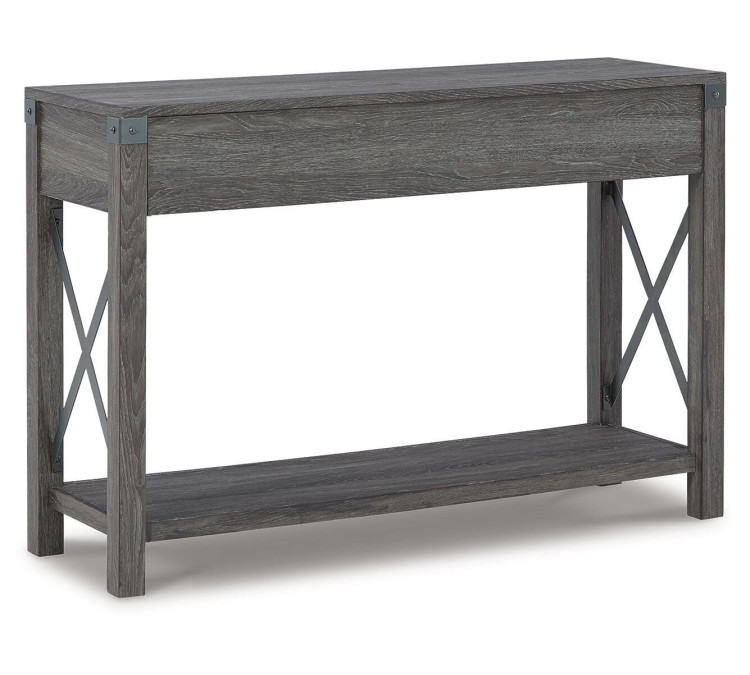 Freedan Sofa/Console Table - Grayish Brown