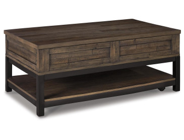 Johurst Coffee Table with Lift Top - Grayish Brown