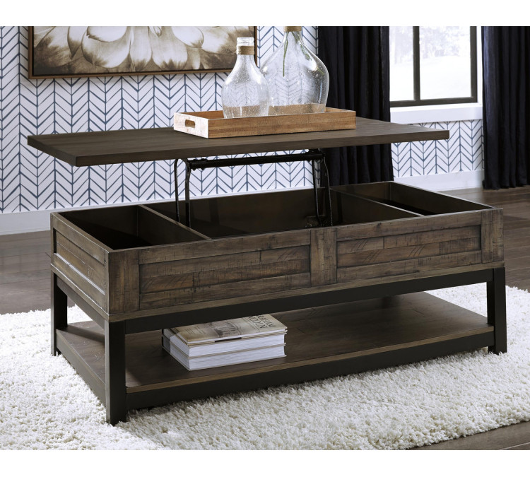 Johurst Coffee Table with Lift Top - Grayish Brown