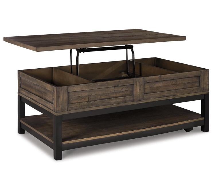 Johurst Coffee Table with Lift Top - Grayish Brown