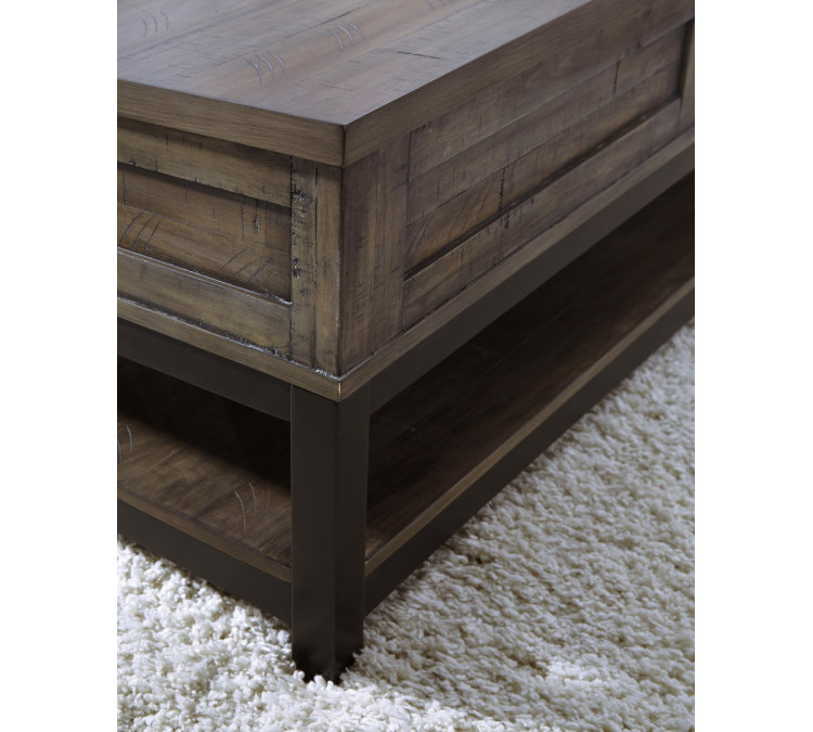 Johurst Coffee Table with Lift Top - Grayish Brown