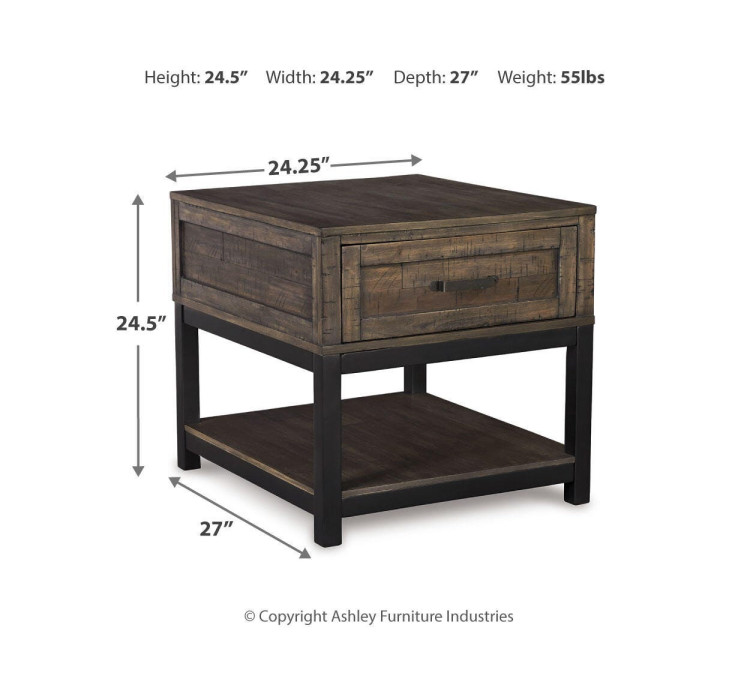 Johurst End Table - Grayish Brown