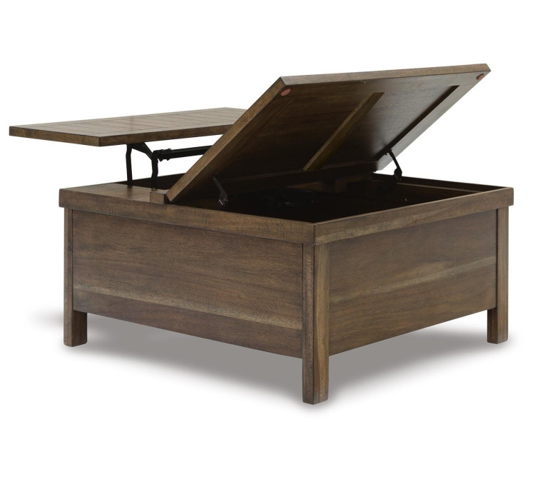 Moriville Lift-Top Coffee Table - Grayish Brown