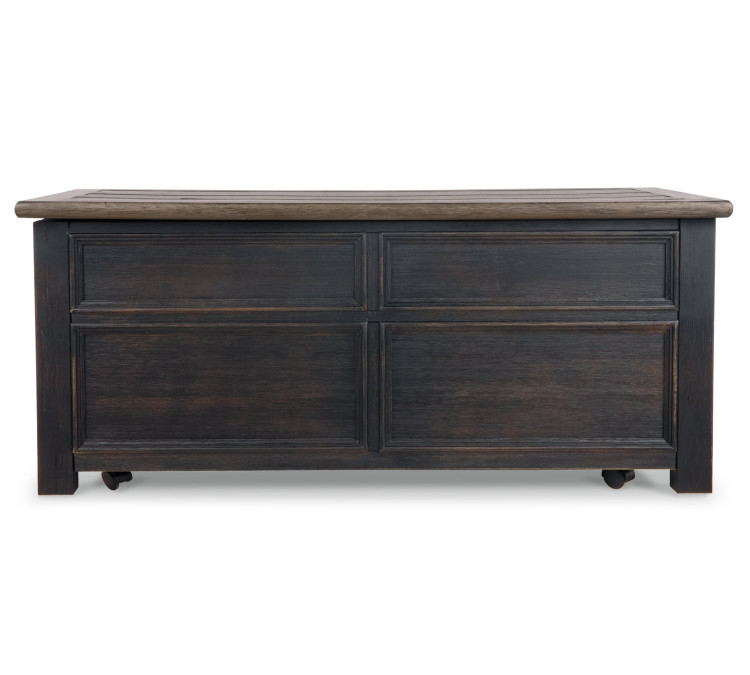 Tyler Creek Coffee Table with Lift Top - Grayish Brown/Black