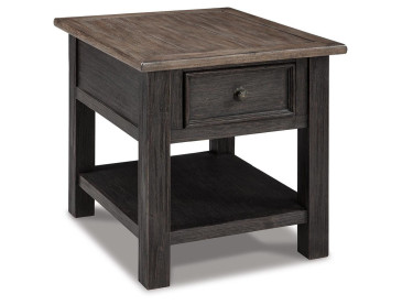 Tyler Creek End Table - Grayish Brown/Black