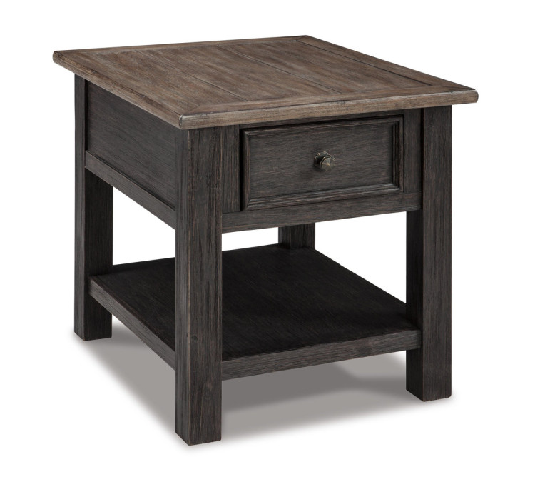 Tyler Creek End Table - Grayish Brown/Black