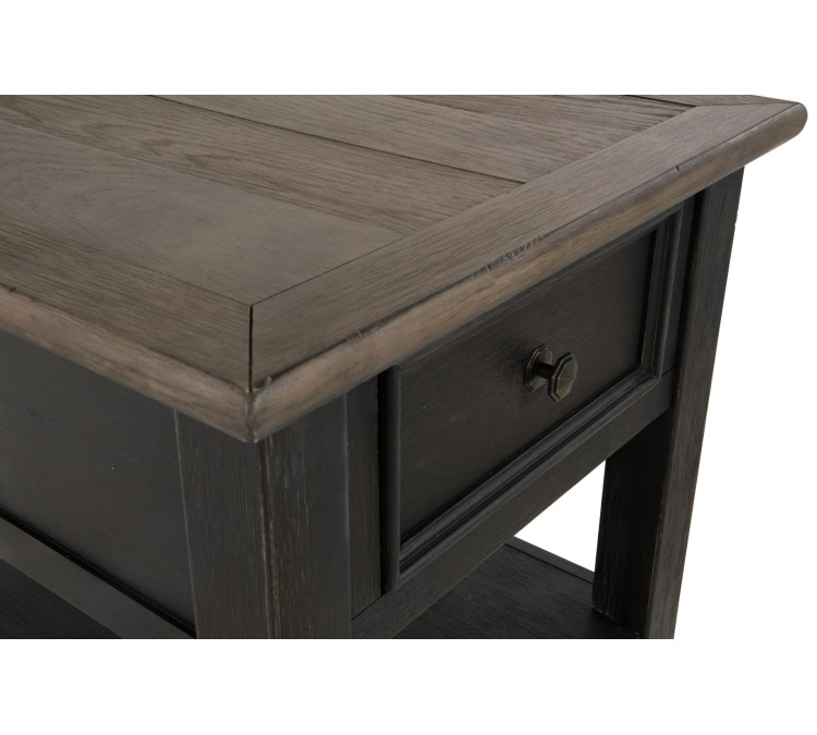 Tyler Creek End Table - Grayish Brown/Black