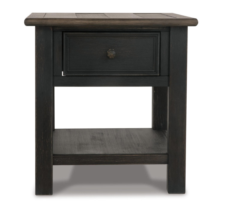 Tyler Creek End Table - Grayish Brown/Black