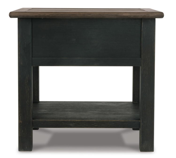 Tyler Creek End Table - Grayish Brown/Black