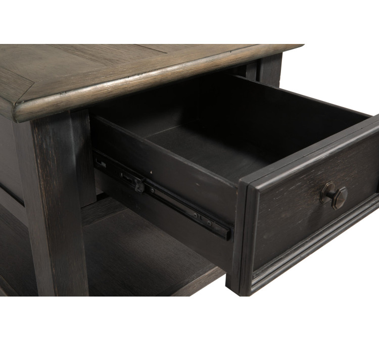 Tyler Creek End Table - Grayish Brown/Black