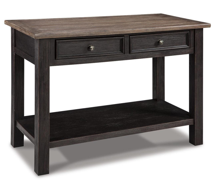 Tyler Creek Sofa/Console Table - Grayish Brown/Black