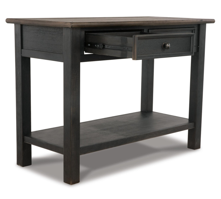 Tyler Creek Sofa/Console Table - Grayish Brown/Black