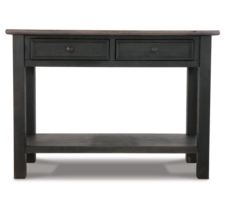 Tyler Creek Sofa/Console Table - Grayish Brown/Black